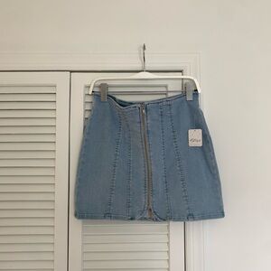 NWT Free People Layla denim mini skirt